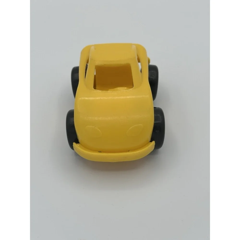 Vintage American Plastic Toys Yellow Car USA 1987 Item 14942